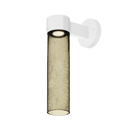 Besa Lighting Juni 16 Outdoor Sconce, Latte Bubble, White Finish, 1x4W LED JUNI16LT-WALL-LED-WH
